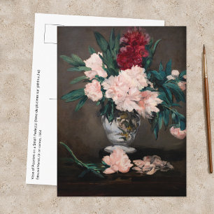Carte Postale Edouard Manet - Vase de Pivoines sur Petit Piédouc