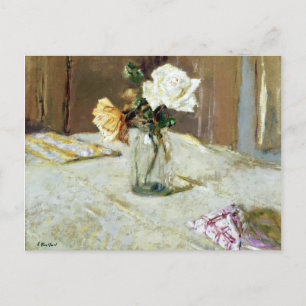 Carte Postale Edouard Vuillard Roses dans un vase en verre