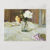 Carte Postale Edouard Vuillard Roses dans un vase en verre (Devant)