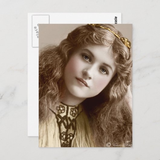 Carte postale édouardienne victorienne Sepia teint (Devant / Derrière)