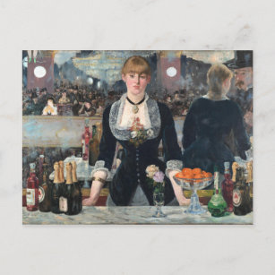 Carte Postale EDOUART MANET - Un bar aux Folies-Bergere 1882