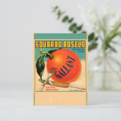 Carte Postale Eduardo Rosello Gallant, Étiquette de fruits (Debout devant)