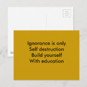 Carte Postale Éducation (Devant / Derrière)