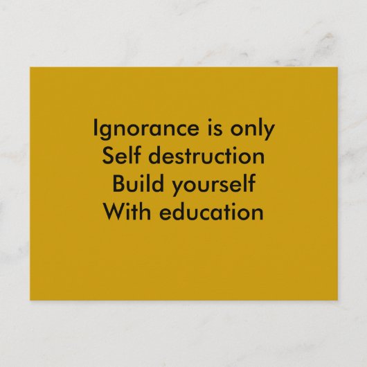 Carte Postale Éducation (Devant)