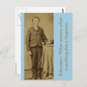 Carte Postale Éducation : Ce qui reste quand tout le reste est.. (Devant / Derrière)