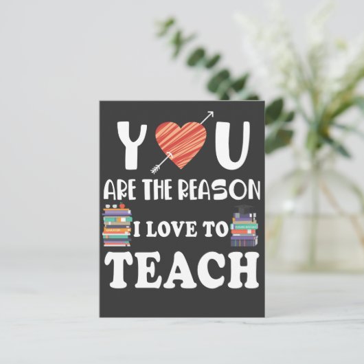 Carte Postale Éducation Enseignant Appréciation de l'enseignant (Debout devant)