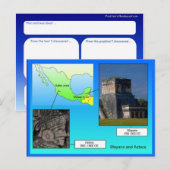 Carte Postale Éducation, Histoire, Mayas et Aztèques (Devant / Derrière)