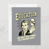 Carte Postale Éducation : Meilleur dossier (Devant / Derrière)