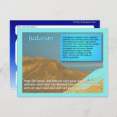 Carte Postale Éducation, Religion, Judaïsme, Écoute Israël (Devant / Derrière)