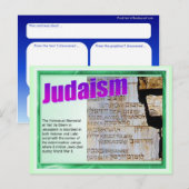 Carte Postale Éducation, Religion, Judaïsme, Mémorial de l'Holoc (Devant / Derrière)