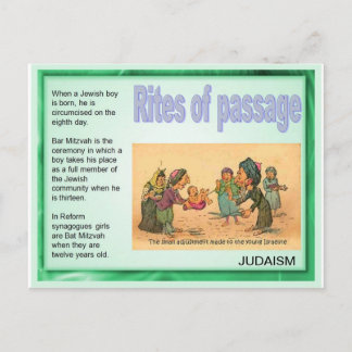 Carte Postale Education, Religion, Judaïsme, Rites du Passage