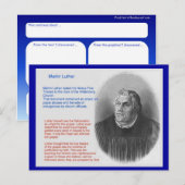 Carte Postale Éducation, Religion, Martin Luther (Devant / Derrière)