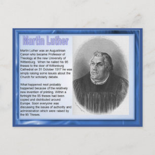 Carte Postale Éducation, Religion, Réforme Martin Luther