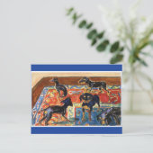 Carte Postale Edvard Munch, 5 Chiots sur la peinture de tapis (Debout devant)