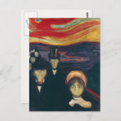 Carte Postale Edvard Munch Classic Painting, Anxiété (1894) (Devant / Derrière)