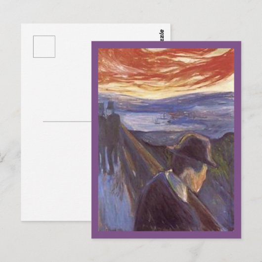 Carte Postale Edvard Munch, Despair (Devant / Derrière)