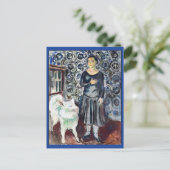 Carte Postale Edvard Munch, Femme avec Samoyed Peinture (Debout devant)