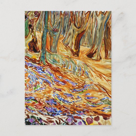 Carte Postale Edvard Munch - Forêt d'Elm au printemps (Devant)