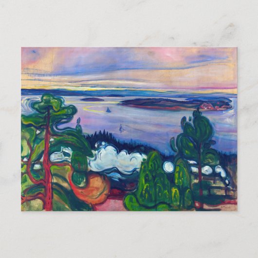 Carte Postale Edvard Munch - Fumée de train (Devant)