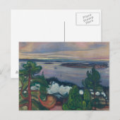 Carte Postale Edvard Munch - Fumée de train (Devant / Derrière)