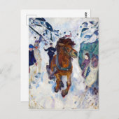 Carte Postale Edvard Munch Galloping Horse (Devant / Derrière)