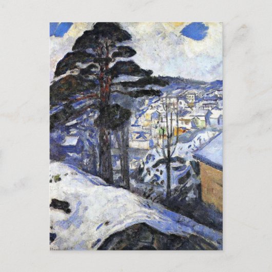 Carte Postale Edvard Munch - Hiver, Kragero (Devant)