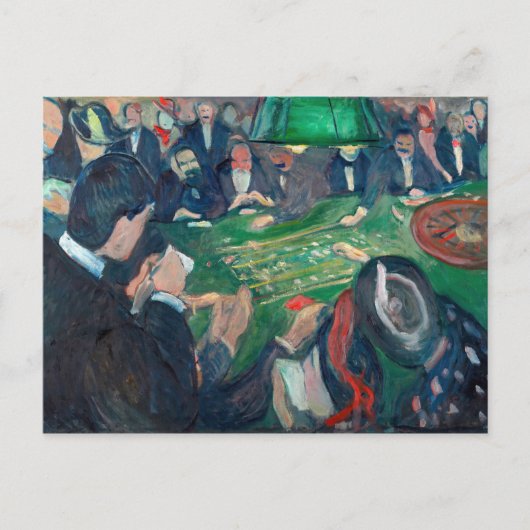 Carte Postale Edvard Munch - La table de roulette à Monte Carlo (Devant)