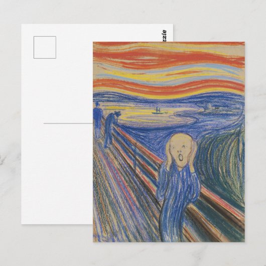 Carte Postale Edvard Munch Le Cri 1895 Impression d'art au paste (Devant / Derrière)