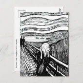 Carte Postale Edvard Munch - Le Cri Lithographie (Devant / Derrière)