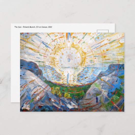 Carte Postale Edvard Munch - Le Soleil 1912 (Devant / Derrière)