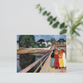 Carte Postale Edvard Munch - Les Filles sur le Pont 1902 (Debout devant)