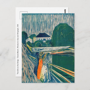 Carte Postale Edvard Munch - Les filles sur le pont, Lithographe