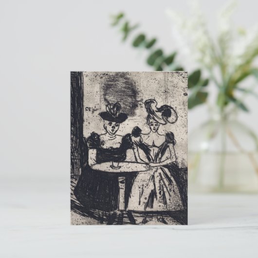 Carte Postale Edvard Munch Night Cafe (Debout devant)