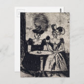 Carte Postale Edvard Munch Night Cafe (Devant / Derrière)