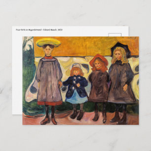 Carte Postale Edvard Munch - Quatre filles à Asgardstrand