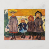 Carte Postale Edvard Munch - Quatre filles à Asgardstrand (Devant)