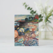 Carte Postale Edvard Munch - Rive avec Maison Rouge (Debout devant)