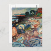 Carte Postale Edvard Munch - Rive avec Maison Rouge (Devant / Derrière)