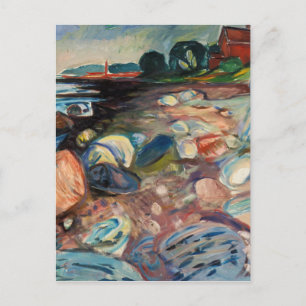 Carte Postale Edvard Munch - Rive avec Maison Rouge