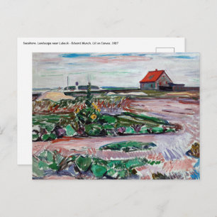 Carte Postale Edvard Munch - Seashore. Paysage près de Lubeck