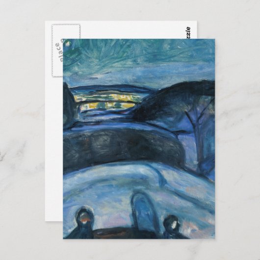 Carte Postale Edvard Munch - Starry Night (Devant / Derrière)