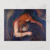 Carte Postale Edvard Munch - Vampire / Amour et douleur (Devant)