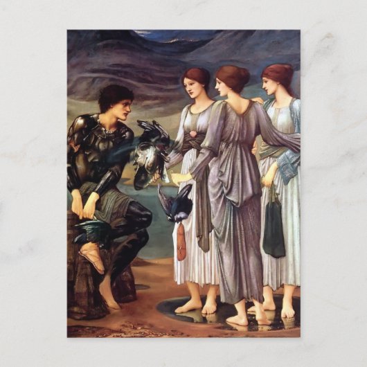 Carte Postale Edward Burne-Jones - L'Armement de Perseus (Devant)