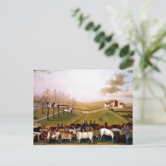 Carte Postale Edward Hicks - Une vue estivale indienne de la fer (Debout devant)