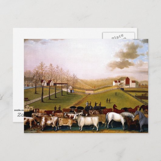 Carte Postale Edward Hicks - Une vue estivale indienne de la fer (Devant / Derrière)