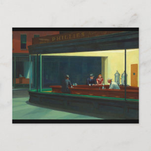 Carte Postale Edward Hopper - Nighthawks