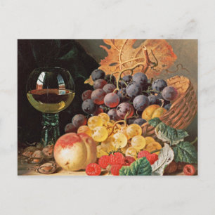 Carte Postale Edward Ladell - Un Panier De Raisins, Framboises