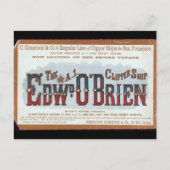 Carte Postale Edward O'Brien Clipper voilier 1900 (Devant)
