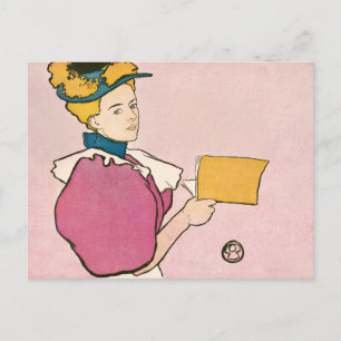 Carte Postale Edward Penfield Illustration d'une affiche féminin