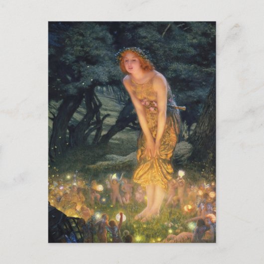 Carte Postale Edward Robert Hughes Peinture de la nuit du milieu (Devant)